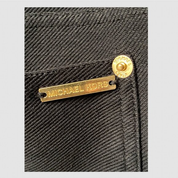 Michael Kors Black Gold Studded Stretch Pocket Pants Size XXL - Picture 5 of 8